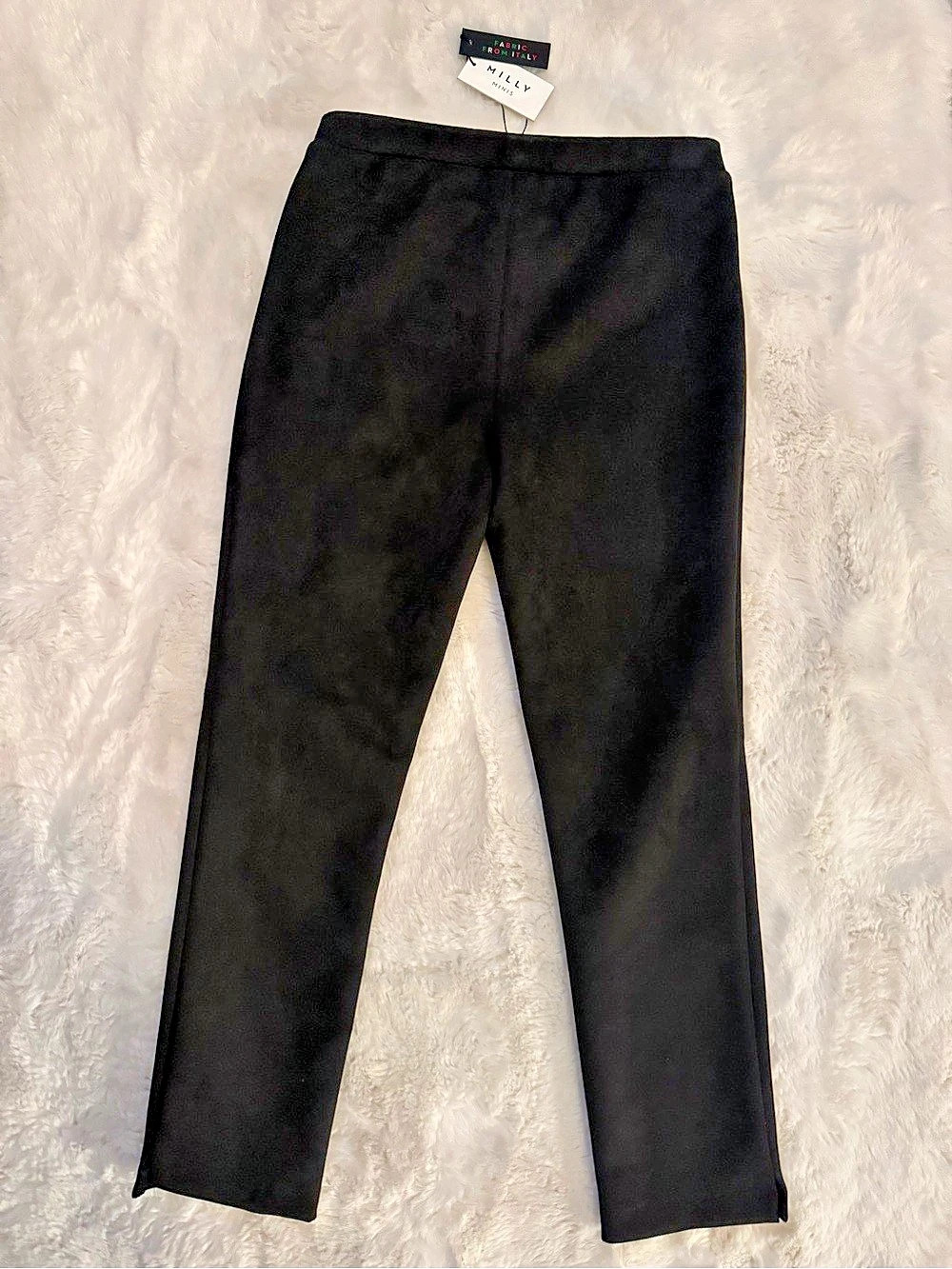 NWT Milly Minis Faux Suede Stretch Leggings~Black
